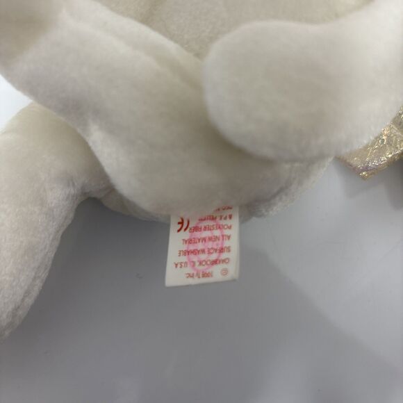 Ty Beanie Baby Halo Bear 1998 *RARE RETIRED* with Brown Nose - Picture 9 of 10